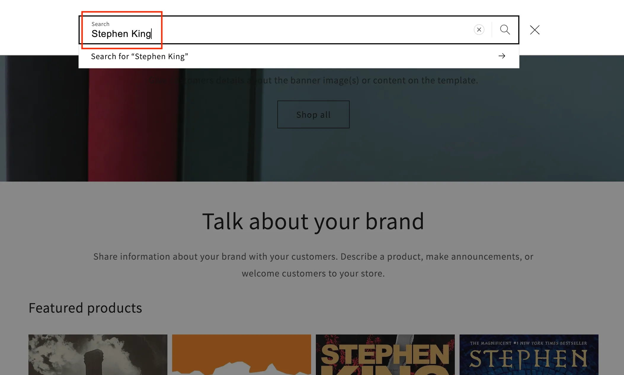 Shopify bookstore predictive search: author in tags
